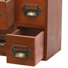 12 Drawers Vintage Tabletop Library Card Catalog Cabinet Storage Box