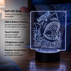 Personalized Shark Led Night Light Custom Name Ocean Kids Gift Lamp