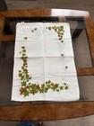 Vintage 80s Lot Of 3 Cotton Linen Kitchen Dish Tea Towels Fall Floral 19 26    New