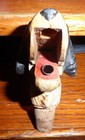 Vintage Carved Anri Dog Bottle Pourer   Stopper 50 s 60 s Itlay