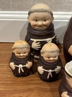 Collection Of 11 Goebel Monks Figures - Shakers  Creamers  Sugars   More