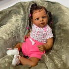 24  Realistic Reborn Baby Doll     African American Lifelike Newborn Girl  Caramel
