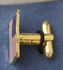 Vintage  Dante American Flag Cufflinks And Tie Tack  Set 