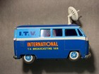 Gakken Toy Van Tin Litho International Tv Broadcasting Volkswagen Vintage