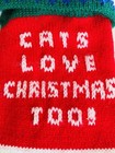 1985 Kurt Adler Cats Love Christmas Too  Knit Christmas Stocking