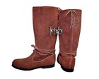Renaissance Suede Leather Boots Larp Shoes Viking Middle High Boot Sca Costume