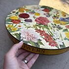 Vtg 1970 Springbok Puzzle  Garden Flowers  500pc Maynard Reece Round Jigsaw