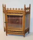 Oak Curio Hanging Wall Mount Cabinet