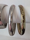 Retro-vintage Classic Ladies Crafted Metal Bangle Collection - 6 Bracelets