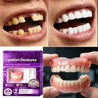 Full Set Upper Lower Silicone Fake Teeth Braces Moldable Comfort Fit Dentures