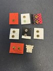 8pc Vintage Us Army Unit Crest Pin Lot Dui Insignia 200th Ada 169th Fa 54th Eng