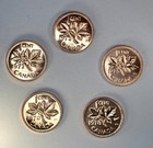 Canada 1 Cent Lot Of 5 Gem Bu Coins 1970 - 1978 Km  59 1