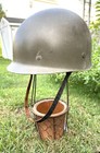 Vintage 56-58 Military Army Helmet Plastic Liner  Leather Insert And Strap
