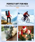 Merino Wool Socks For Men  5 Pairs Thermal Warm Hiking Super Thick Crew Work Cus