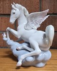     lladro     Winged Companion Pegasus With Bird  See Description 