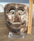 Guerrero Mexico Early Hand Carved Traditional Wooden Mask 7    X 7   