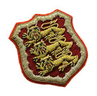 British Royal Arms Of England Three Lions Gold Hand Embroidery Badge New