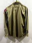 Boys Scouts Of America Official Shirt Men s Small Beige Long Sleeve Patches Flaw