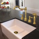Akicon Kitchen Sink Brass Gold Finish Garbage Disposal Flange Brushed 