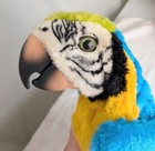 2007 Hasbro Animatronic Parrot Blue Macaw Working Needs Cleaning