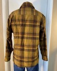 Vintage Mens Brown Buffalo Plaid Long Sleeve Shirt Size Medium