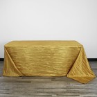 - 90 X 132 Inch Rectangular Crinkle Taffeta Tablecloth - Gold  Rectangle Tabl   