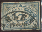 16x1 Confederate States Charleston Sc Provisional Used Stamp Bx6950