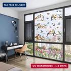 Vibrant Spring   Summer Window Clings - 78 Pcs Of Butterfly  Tree Branch Humming