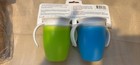New Munchkin Miracle 360 Trainer Cup Green blue 7 Oz 2 Count
