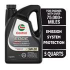  Castrol Edge High Mileage 5w-20 Advanced Full Synthetic Motor Oil  5 Quarts