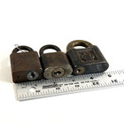 Mixed Lot Of 3 Vintage Padlocks No Keys Yale Sold As Is
