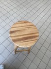 Pair Of Vintage 1930s Wooden Oak Wood Slat Back   Seat Folding Chairs Chair 1930
