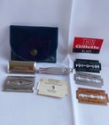 Vintage Gillette Travel Razor W 3 Blades Unused In Case