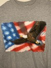 Usa Eagle Vintage Long Sleeve Shirt Size Medium Red Anvil Tag America U s a 