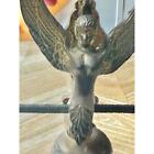 Vintage Cast Metal Catholic Monastery Bell With Decorative Wall Mount 