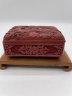 Chinese Antique Red Lacquer Carved Box