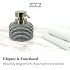 Black And White Bathroom Accessories Set 4 Pcs Toothbrush Holder Soap Dispenser 