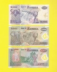 Zambia 100 500 1000 Kwacha 2011 Uncirculated Set Of 3