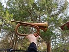 Vintage Copper Plated Brass Bugle- Us Military Cavalry Horn