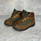 Timberland Field Boys Size 9c Brown Green Outdoor Waterproof Hiking Boots Shoes
