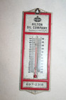 Vintage Amoco Metal Thermometer Hilton Oil Co Gas Advertising Transportation Htf