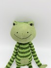 Jellycat Frederick Frog Plush Green Striped Floppy Long Arms Legs London Toy 16 
