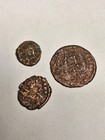  3  Ancient Roman Coins  Various Sizes   Conditions As Shown 