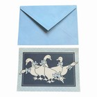 Vintage Baby Boy Birth Announcement Cards With Envelopes Blue Baby Boy Shower