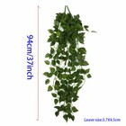 2x Artificial Hanging Plant 3ft Ivy Vine Trailing Leaf Garland Home Garden Decor