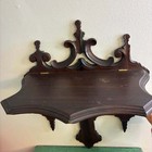Antique Victorian Eastlake Folding Walnut Wall Shelf Gothic Display Bracket