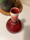 Vintage Chinese Sang De Boeuf Red Glaze Vase     Qianlong Mark     10  Porcelain
