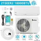 18000 Btu Mini Split Air Conditioner 230v Heat Pump 21 Seer Inverter Ac Ductless