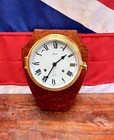 Vintage German Brass Cased Ships Bell Mariner Mechanical Clock By Hermle