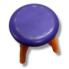 Crayola Vintage Toddler Child Round Stool Chair Purple orange